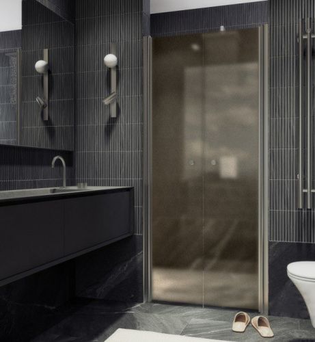 Душевая дверь Maybah Glass MGD-442-5 99х198 стекло тонированное профиль хром матовый