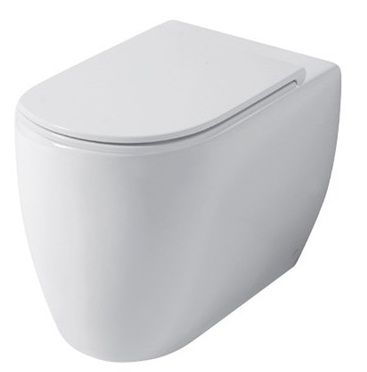 Чаша унитаза приставная Disegno Ceramica Skip SK002RIM52 цвет черный матовый без сиденья безободковая