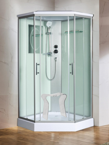 Душевая кабина WeltWasser WW500 NESSE 1002 (10000003281) 100х100 с крышей ориентация универсальная