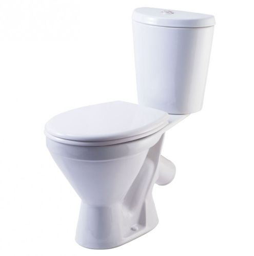 Унитаз-компакт напольный с бачком Rosa Элегант Вн УнБ30 белый с сиденьем каскадный смыв