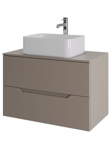 Тумба с раковиной Orange Line Li-80TuLMDF+B02-460W 81х46х68 цвет бежевый