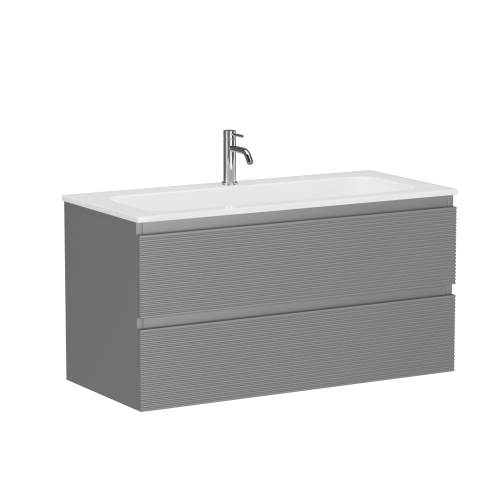 Тумба под раковину Sancos FOLK FL100ES 100х45х50 подвесная цвет серый
