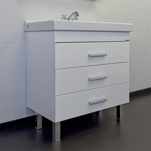 Тумба с раковиной Comforty Никосия 00-00011162CF 80х45х86 напольная цвет белый