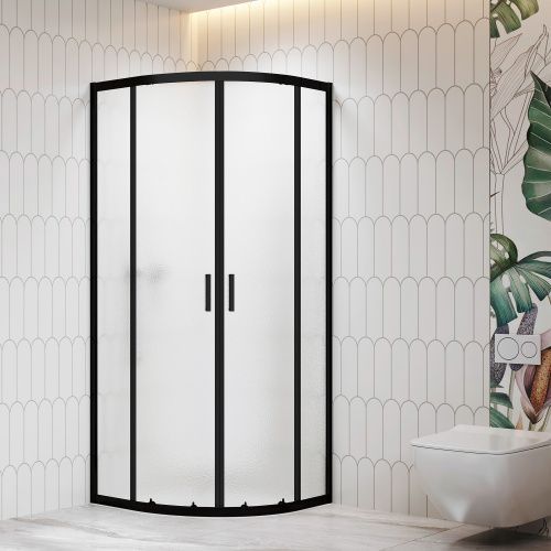 Душевой уголок RGW 06095688-44 80х80 стекло текстурное профиль черный без поддона