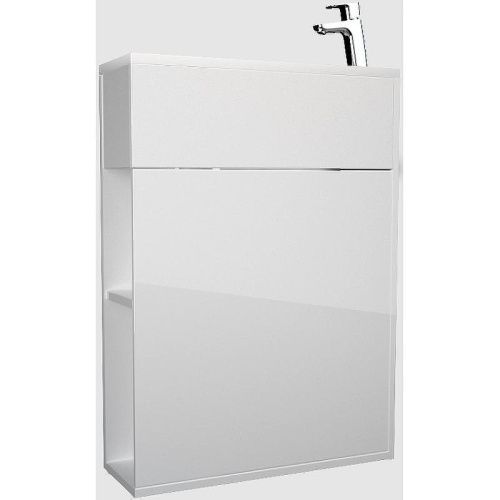 Тумба с раковиной 1MarKa Stretto У94716 50х21х75 подвесная цвет белый