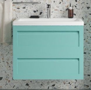 Тумба под раковину Art&Max PLATINO AM-Platino-750-2C-SO-MM 75х47х55 подвесная цвет светло-зеленый матовый - фото 2