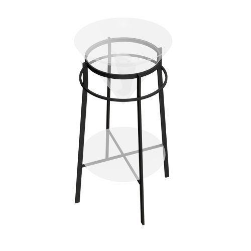 Консоль под раковину Kerama Marazzi GEOMETRICA CO.44\BLK.M 41х41х78 напольная цвет черный