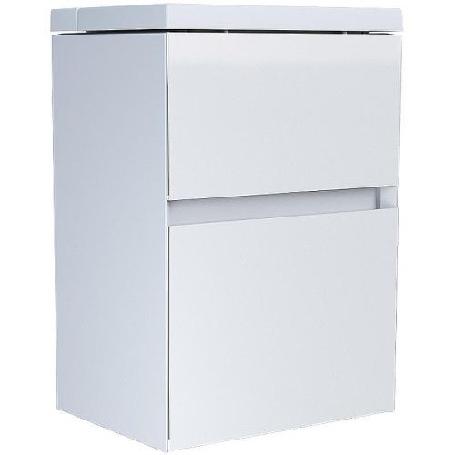 Тумба с раковиной 1MarKa Bumble Ц0000001481 40х30х58 подвесная цвет белый глянцевый