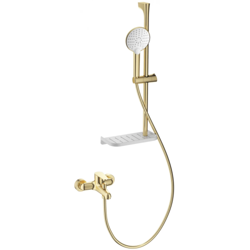 Душевой гарнитур со смесителем Wonzon & Woghand Alfa WW-AE3201-BG настенный золото