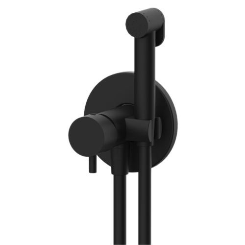 Гигиенический душ со смесителем Daniel TK645C254DC15 черный матовый