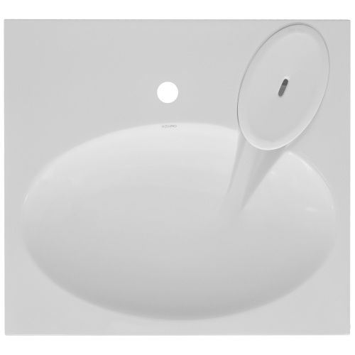 Раковина из литьевого мрамора Azario Estet 60 см CS00082259 подвесная цвет белый 1 отверстие под смеситель