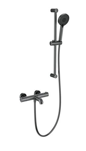 Душевой гарнитур со смесителем Wonzon & Woghand WW-C2006-A-BGG настенный графит