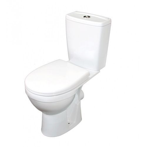 Унитаз-компакт напольный с бачком Rosa Рио Вн УнБ54 белый с сиденьем каскадный смыв