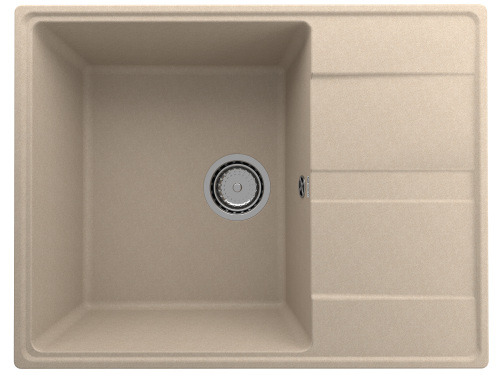 Кухонная мойка Ulgran Quartz Prima 650-03 65х50 цвет бежевый поверхность матовая