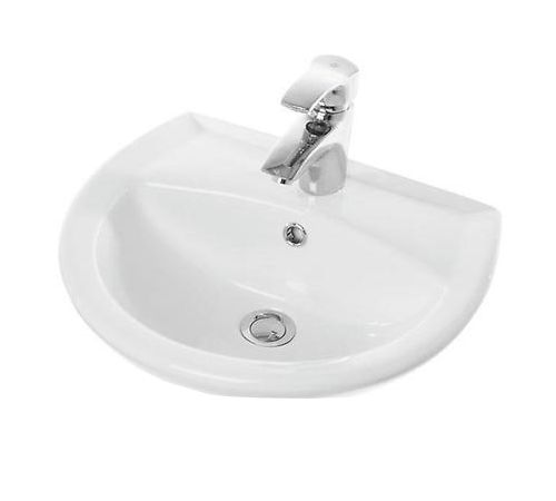 Раковина керамическая Sanita Аттика WB.PD/Attica/48-C/WHT.G/S1 48х42 подвесная цвет белый 1 отверстие под смеситель