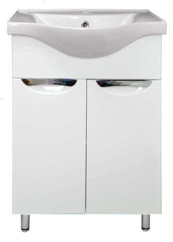 Тумба с раковиной Loranto Стиль CS00069264 55х31х87 цвет белый глянцевый