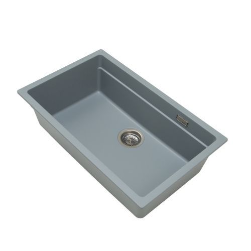 Кухонная мойка Grandex Aqua 500302 73х45 цвет серый поверхность матовая