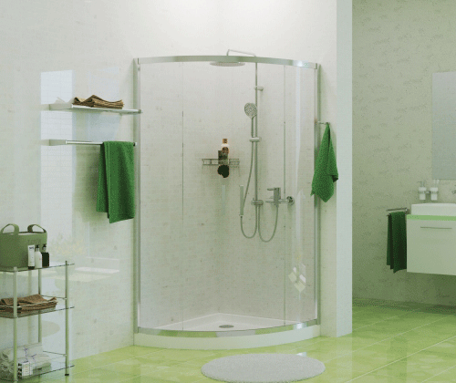 Душевой уголок Wasserkraft Main 41S 41S01 90х90 стекло прозрачное профиль хром глянцевый без поддона - фото 4