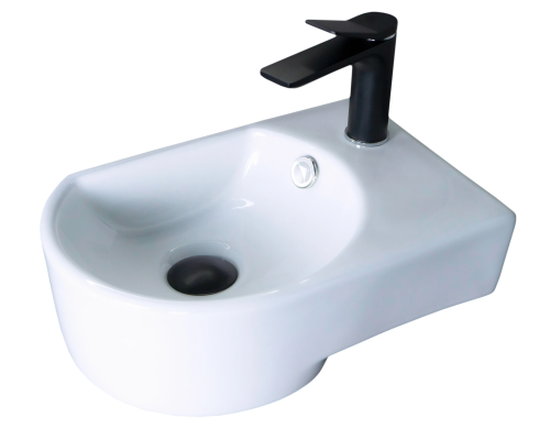 Раковина керамическая Gid Suspendido 61106L 41х27 подвесная цвет белый 1 отверстие под смеситель