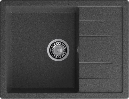 Кухонная мойка Granfest Quadro Q-650L графит 65х50 цвет графит поверхность матовая