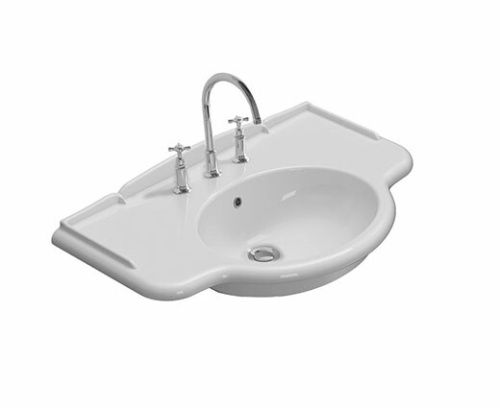 Раковина керамическая Globo Paestum PA056BI 90х56 подвесная цвет белый 1 отверстие под смеситель