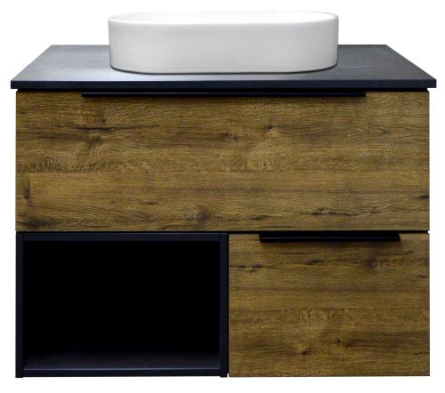 Тумба под раковину Azario GRIS CS00080429 75х50х56 подвесная цвет дуб веллингтон