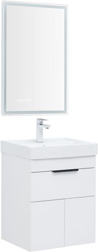 Тумба под раковину Aquanet Ирис new 00310147 50х42х65 напольная/подвесная цвет белый