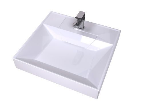 Раковина из искусственного мрамора Stella Polar Мирабелла SP-00001487 60х55 над стиральной машиной цвет белый