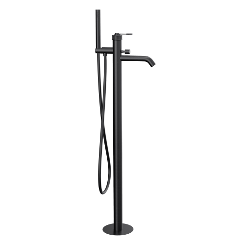 Смеситель для ванны Remer Atelier AL08CFP напольный черный брашированный хром