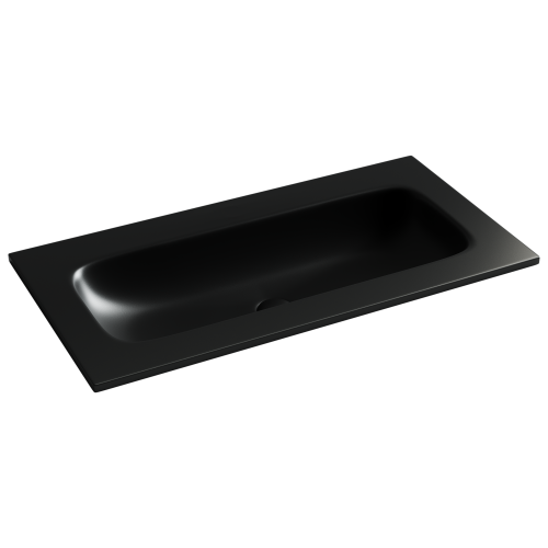 Раковина из сантехнического фарфора Ceramica Nova GRACE CN7019MBwx 90х50 накладная цвет черный без отверстий под смеситель
