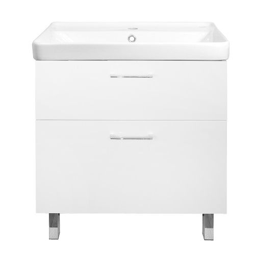 Тумба с раковиной Azario Ника CS00089990 70х48х86 напольная цвет белый глянцевый