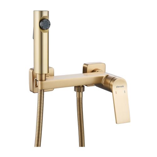 Гигиенический душ со смесителем Shevanik S4105G-1 золотой сатин