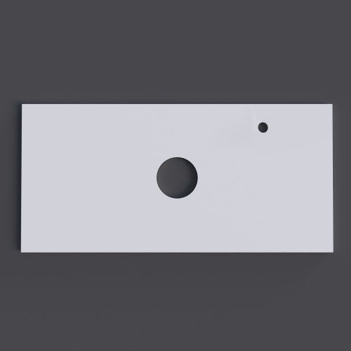 Столешница Grossman Флай 501001 98х46 накладная цвет белый