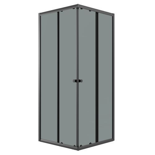 Душевой уголок Niagara Eco NG-1009-14QT 89х89 стекло тонированное профиль черный матовый без поддона