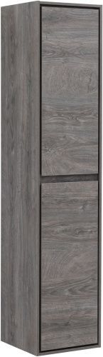 Шкаф-пенал Aquanet Милан 00336387 35х35х160 подвесной цвет темное дерево