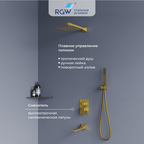 Душевая система RGW Shower Panels 51140856-06 встраиваемая в стену