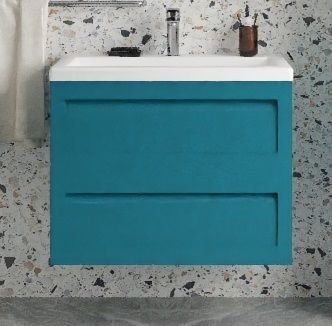 Тумба под раковину Art&Max PLATINO AM-Platino-580-2C-SO-TM 58х47х55 подвесная цвет бирюзовый матовый - фото 2