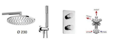 Душевая система Bossini COSMO M00753.030 встраиваемая