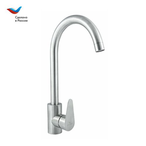 Смеситель для кухни Славен Сталь СЛ-ОД-Ж22 на мойку нержавеющая сталь