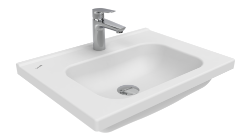 Раковина из сантехнического фарфора Creavit ideal ID060-00CB00E-0000 60х40 накладная цвет белый 1 отверстие под смеситель