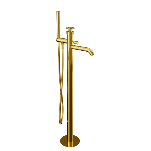 Смеситель для ванны Remer Chrono CH08DO напольный золото глянцевое