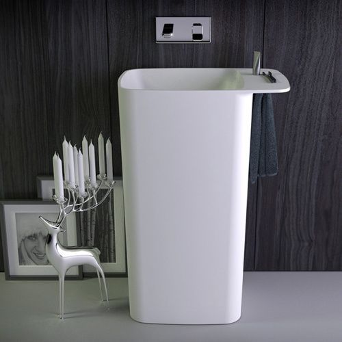 Раковина Knief Pride 0600-071-01WA 67х43 напольная цвет белый матовый без отверстий под смеситель