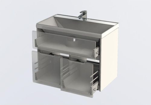 Тумба под раковину Aquanet Латина 00179638 79х45х60 напольная/подвесная цвет белый