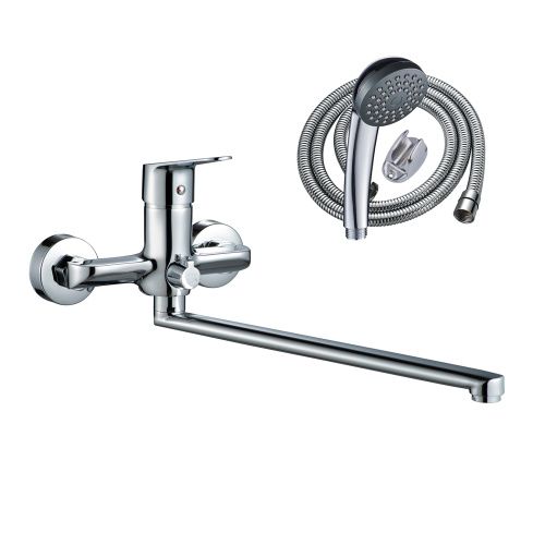 Смеситель для ванны WesnaArt Nova NOV03-320 настенный хром