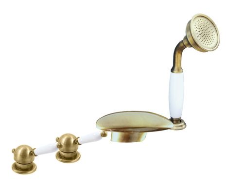 Смеситель RavSlezak LABE L570.5PSM на борт ванны бронза