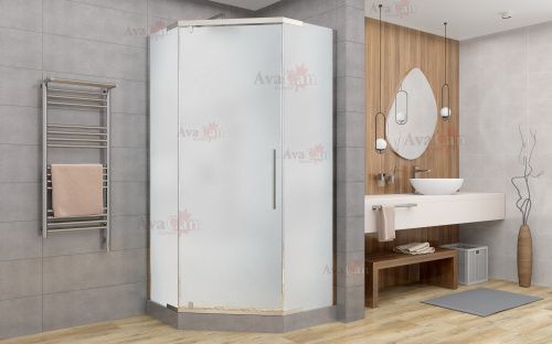 Душевой уголок AvaCan PC100MT 100х100 стекло матовое профиль хром без поддона