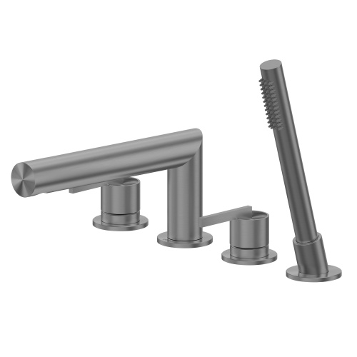 Смеситель Abber Perfekte 316 AF8A13BGG на борт ванны оружейная сталь брашированная