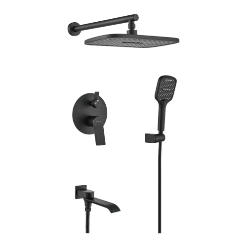 Душевая система Shevanik S4135H встраиваемая в стену цвет черный