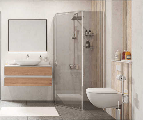 Душевой уголок Wasserkraft Leine 35P 35P11 90х90 стекло прозрачное профиль хром глянцевый без поддона - фото 4