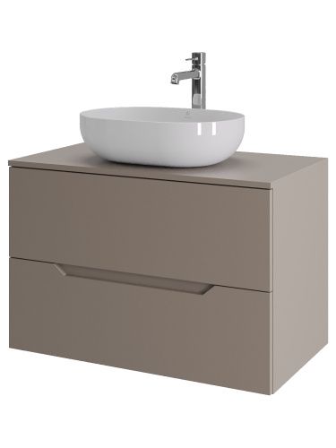 Тумба с раковиной Orange Line Li-80TuLMDF+B05-480W 81х46х68 цвет бежевый